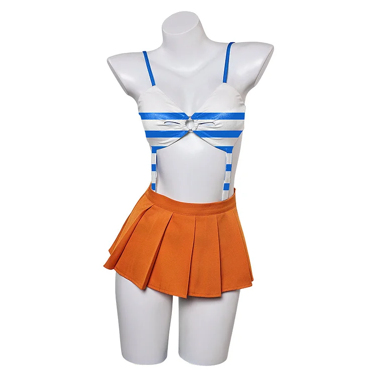 One Piece Nami Swimsuit Cosplay Costume Outfits Halloween Carnival Suit