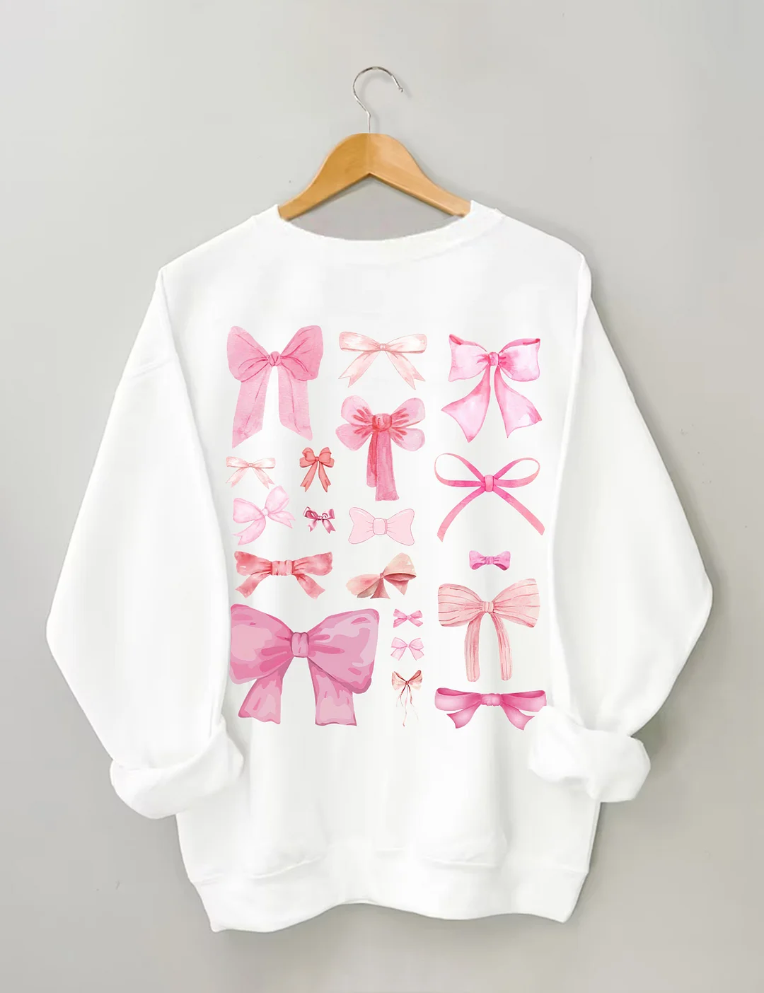 Coquette Pink Bow Y2K Sweatshirt