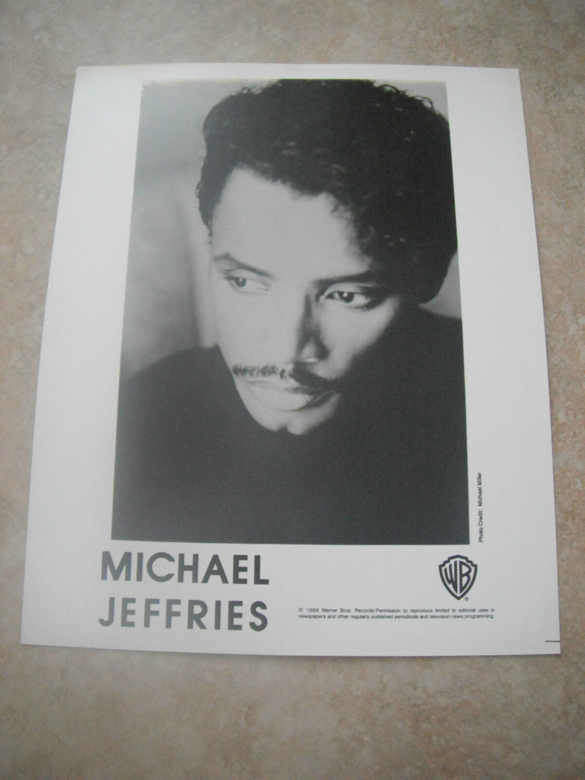 Michael Jeffries Tower of Power R&B B&W 8x10 Promo Photo Poster painting Picture