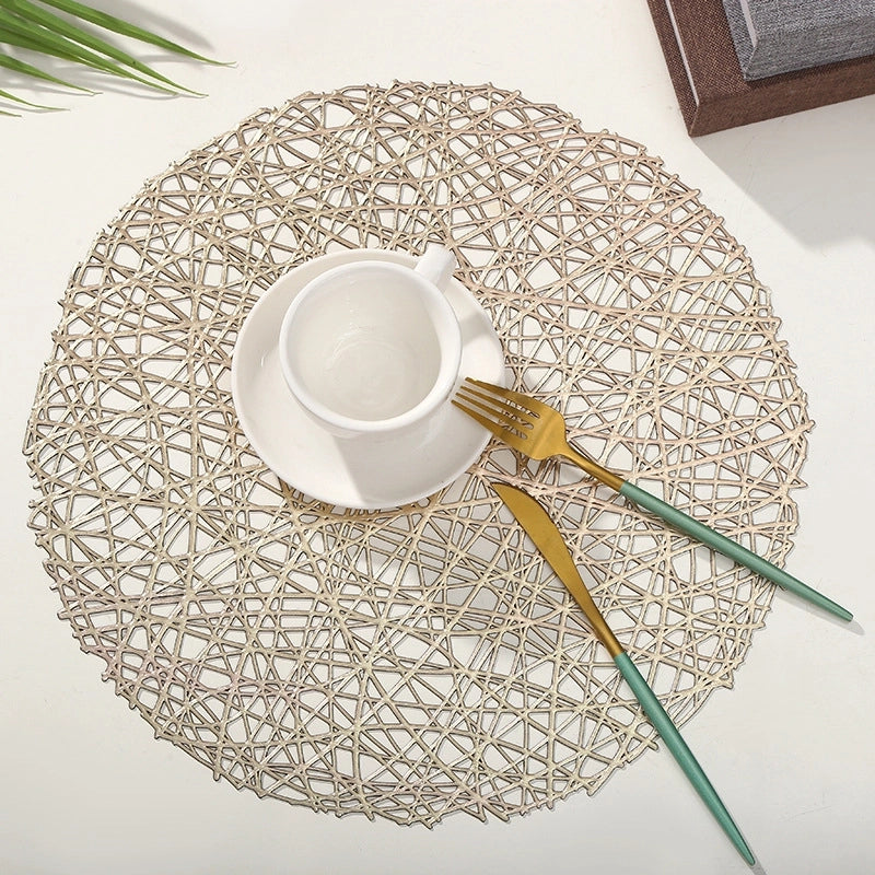 Retro Solid Color Pvc Placemat 1 Piece