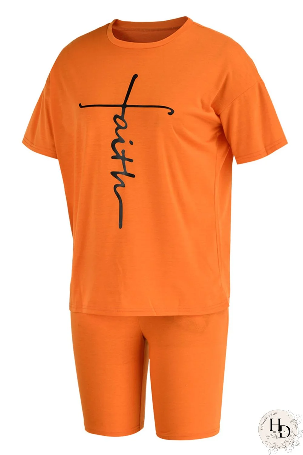 Black Casual Print Patchwork O Neck Short Sleeve Two Pieces