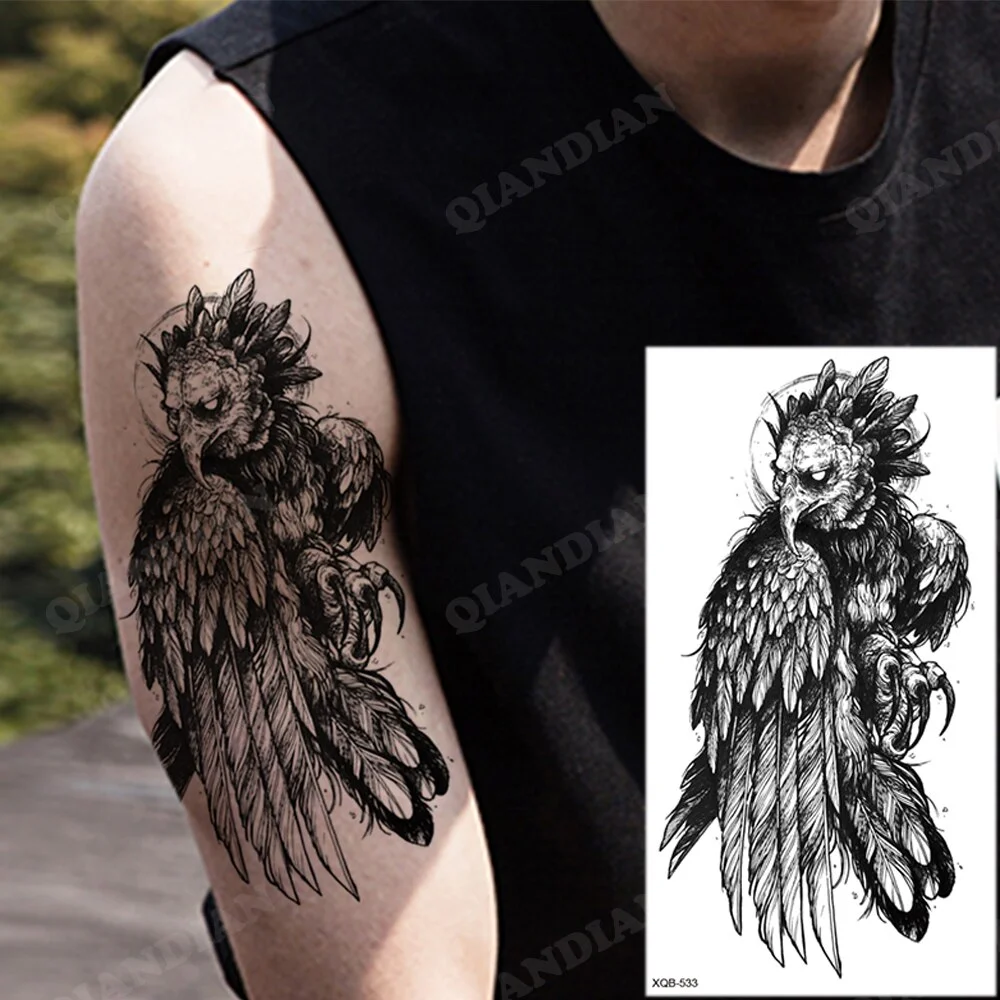 Sdrawing New Waterproof Temporary Tattoo Sticker Forest Lion King Tiger Skull Flash Man Wolf Dragon Body Art Arm Fake Tattoos Women