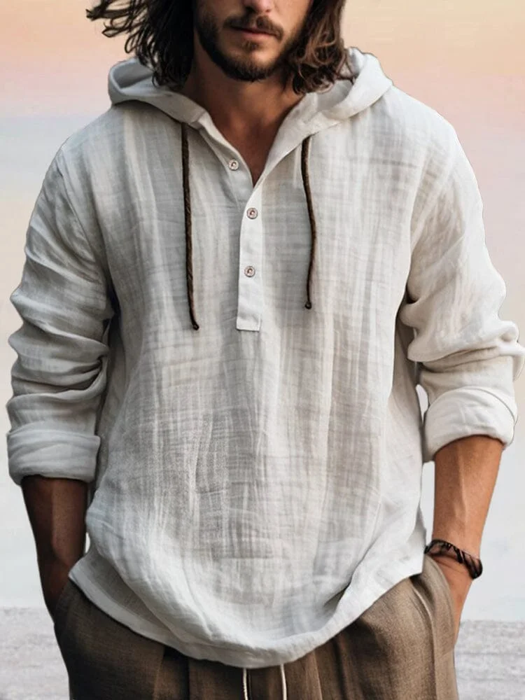 Cozy Cotton Linen Hoodie QueenFunky