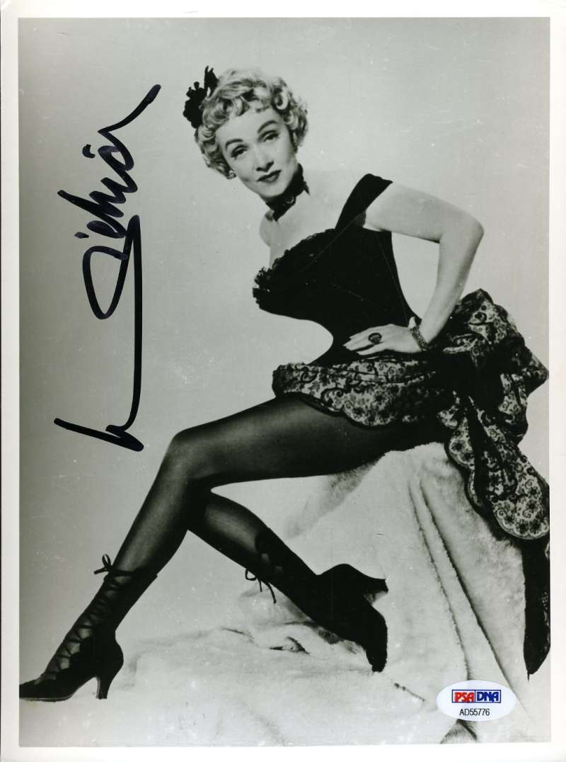 Marlene Dietrich Hand Signed Psa Dna Certed 8x10 Photo Poster painting Autograph Authentic