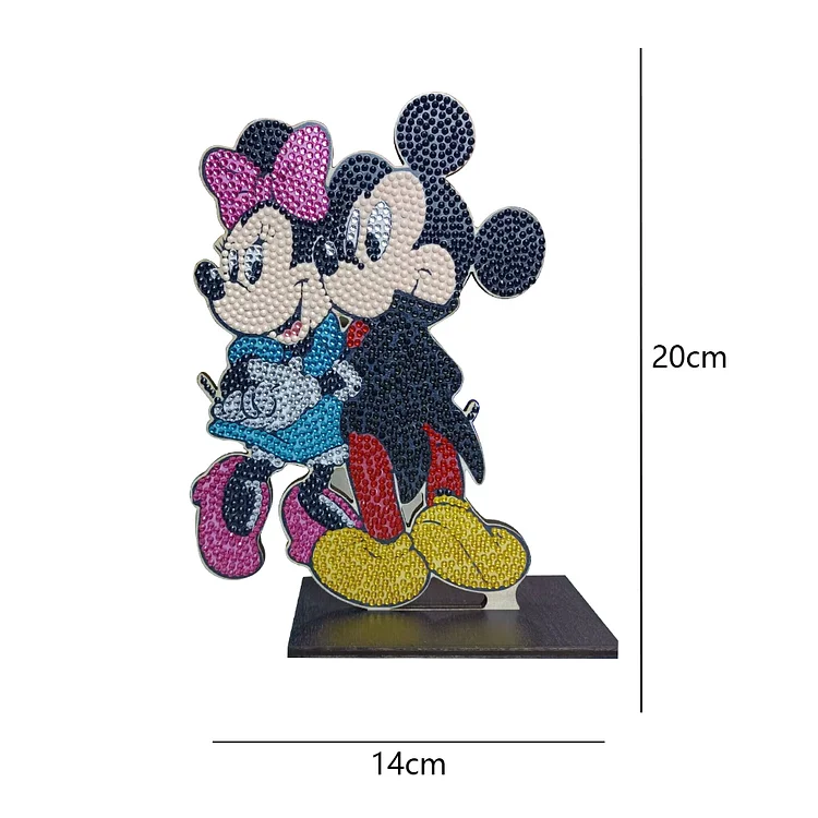 Wooden Cartoon Diamond Art Ornaments 5D DIY Single-Sided for Kids