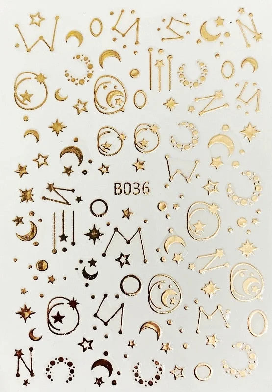 DIY Nail Art Stickers Star Light Manicure Design Accessories Back Glue Decoration Foil Nail Art Decor Designer Nail Stickers-Nail Inspo