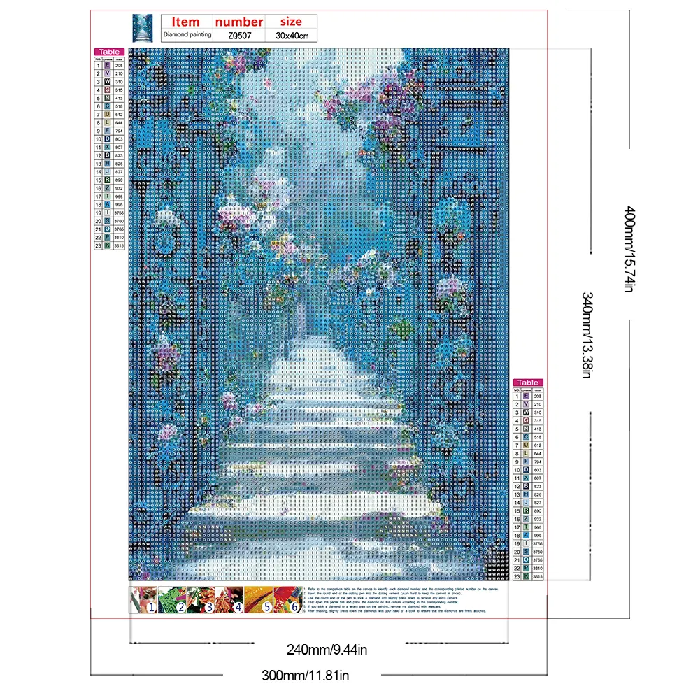 Full Round Diamond Painting 30*40cm - Flower Path