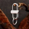 Titanium Alloy Luban Lock Keychain Mountaineering Buckle