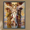 Roses and angels kit complet de peinture en diamant &agrave; perceuse carr&eacute;e 5D DIY pour adultes 40*50 cm