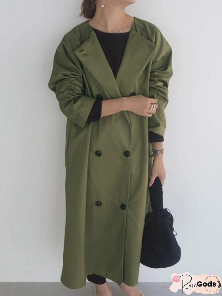 Coat For Women New Style Round Collar Long Windbreaker Women Casual Women's Autumn Coat Trench Winter Clothes Women Coats