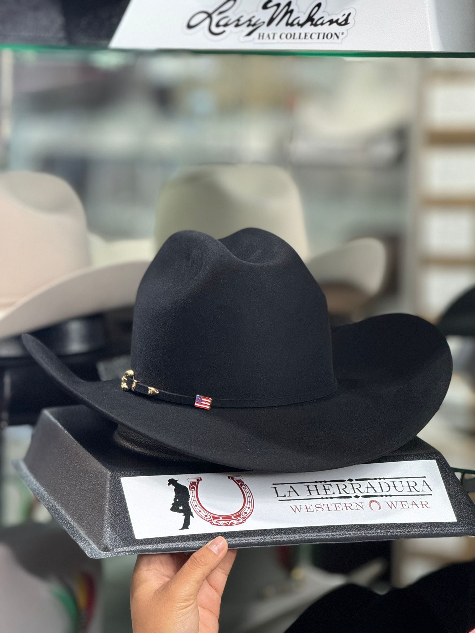 100X American Felt Hat Black