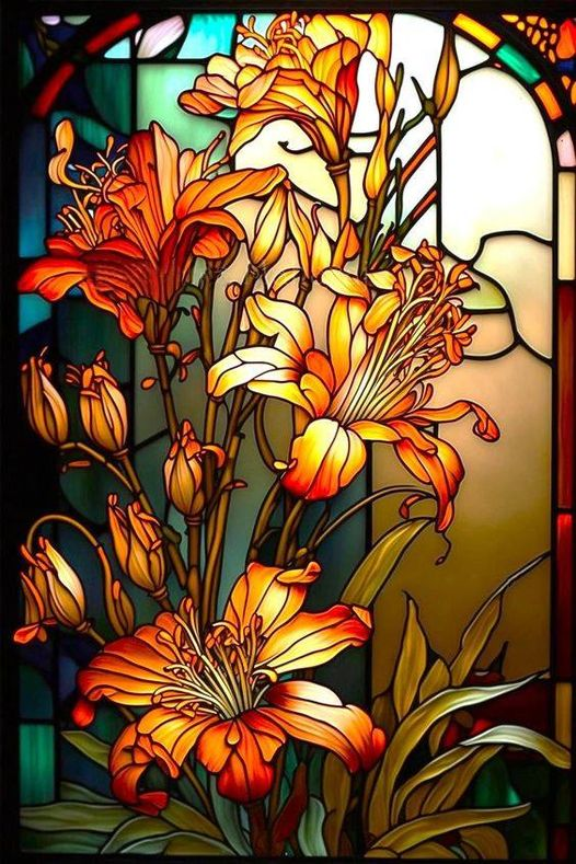  Flower 40*60CM (Canvas)AB Round Drill Diamond Painting gbfke