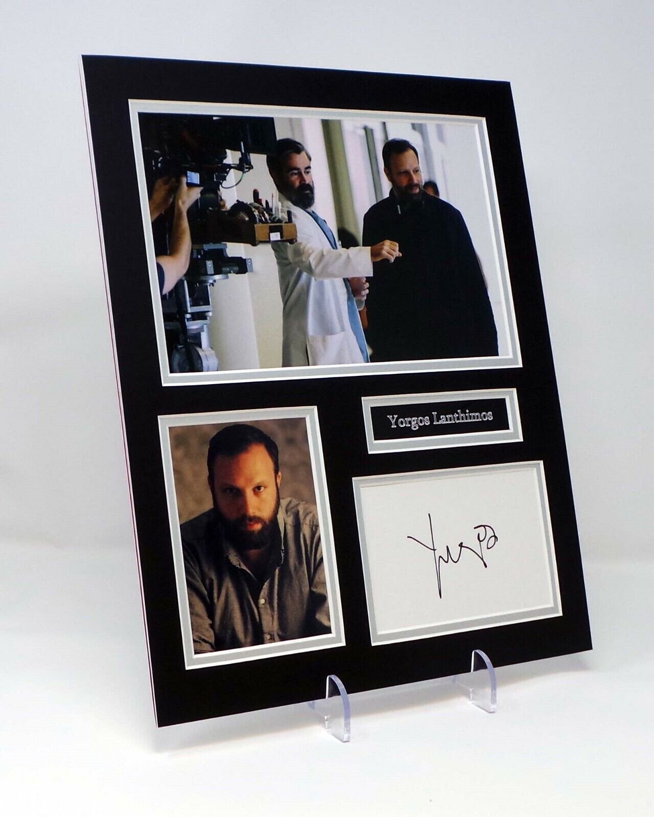 Yorgos LANTHIMOS Signed Mounted Photo Poster painting Display AFTAL Director Of The Favourite.