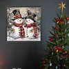 Bonhomme de neige de No&euml;l-Peinture Diamant Ronde Compl&egrave;te-30*30CM