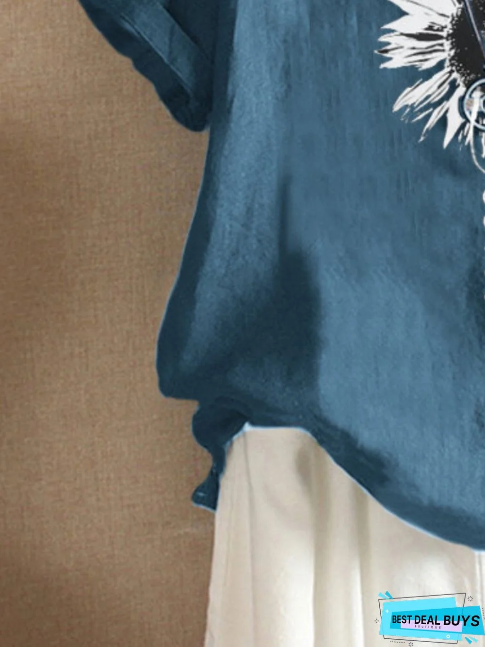 Blue Cotton Casual Shirts & Tops