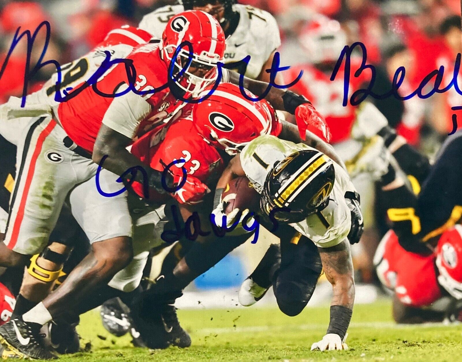 Robert Beal Jr Georgia Bulldogs Signed 8x10 Autographed Photo Poster painting COA N1