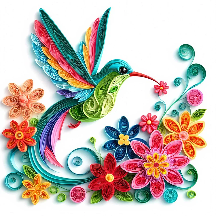 Bird Quilling 40*40CM (Canvas) Full Round Drill Diamond Painting gbfke