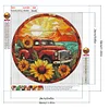 Diamond Painting -DIY Round Drill Sunflower Car