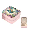 (US Local)DIY Hummingbird Diamond Painting Kit Rotatable Mirror w Diamond Art Jewelry Box