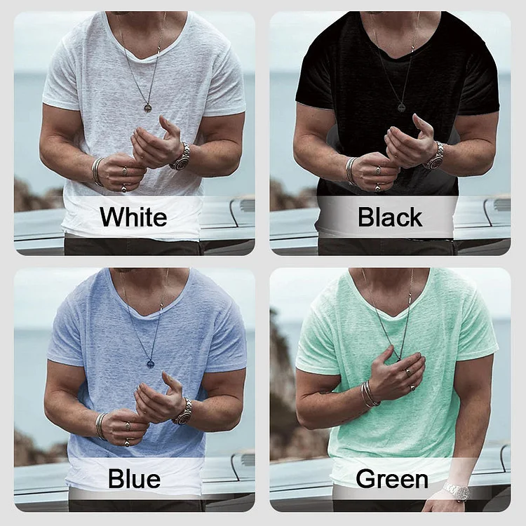 Men's Crew Neck Short Sleeve Cotton Breathable Casual T-shirts