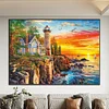 Diamond Painting-DIY Full Round Drill Lighthouse（70*50cm）