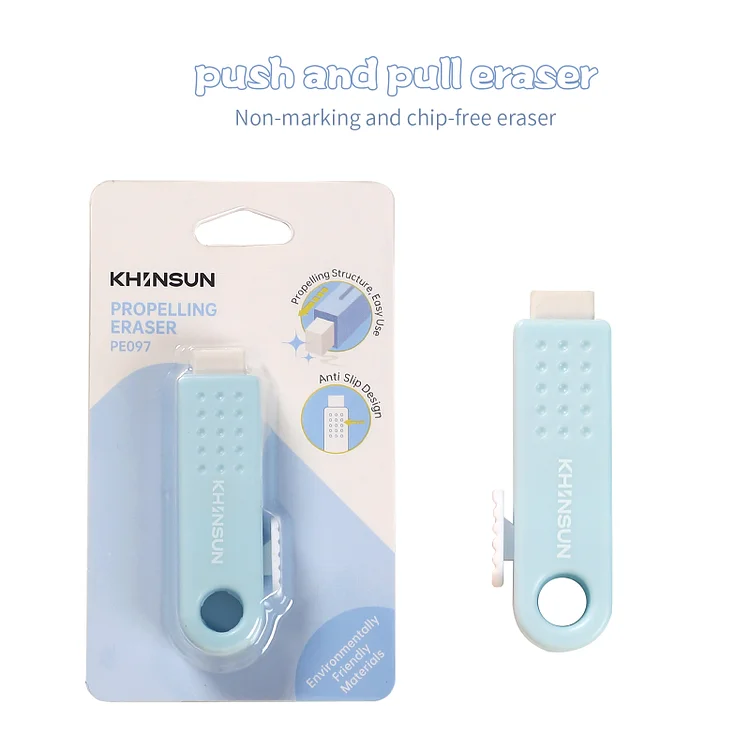 Journalsay 1 Pc Protable Candy Color Refillable Push-pull Eraser 