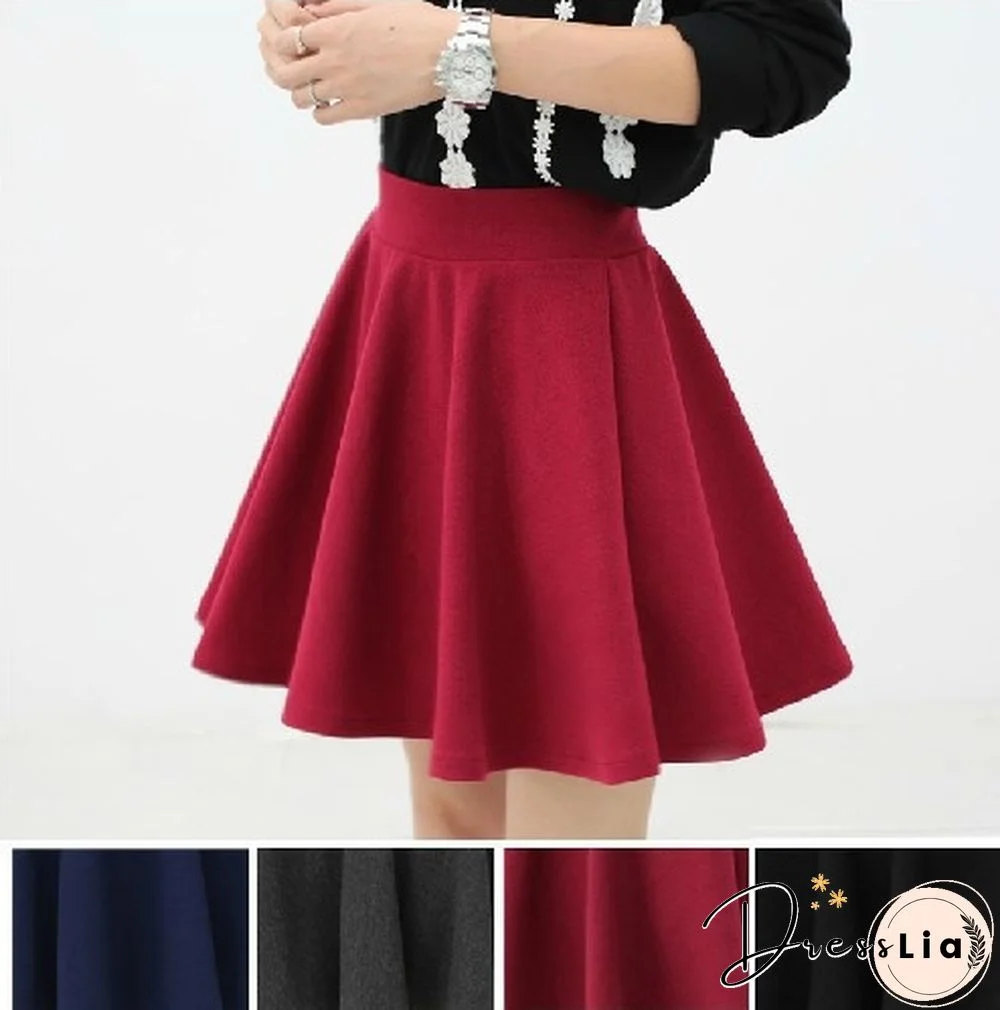 Summer New Fashion Black Candy Color Women Skirt S M L Xl Plus Size