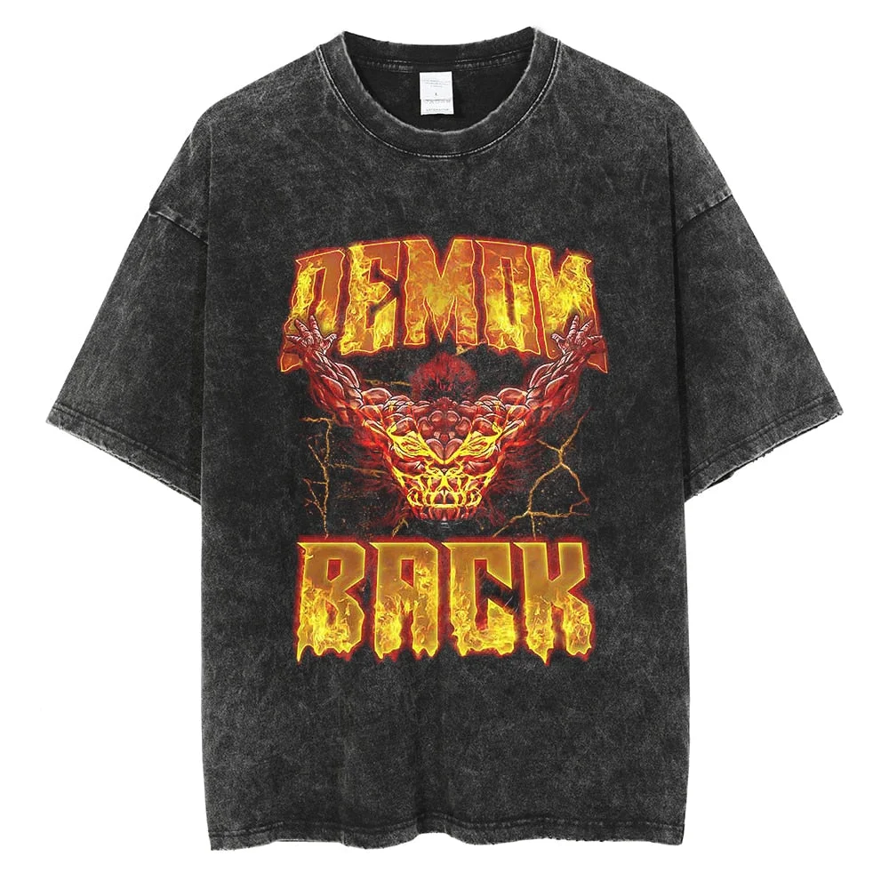 Outletsltd "Demon" Vintage Oversized T Shirt