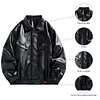 💥 2025 Hot Sale! Men's Casual PU Leather Jacket - Black Spring/autumn Outdoor Cycling Jacket with Zipper Closure, Stand-up Collar Design and Regular Fit, Suitable for Versatile Daily Wear