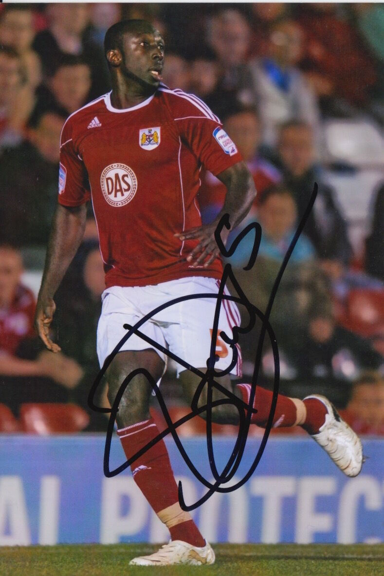 BRISTOL CITY HAND SIGNED DAMION STEWART 6X4 Photo Poster painting 1.