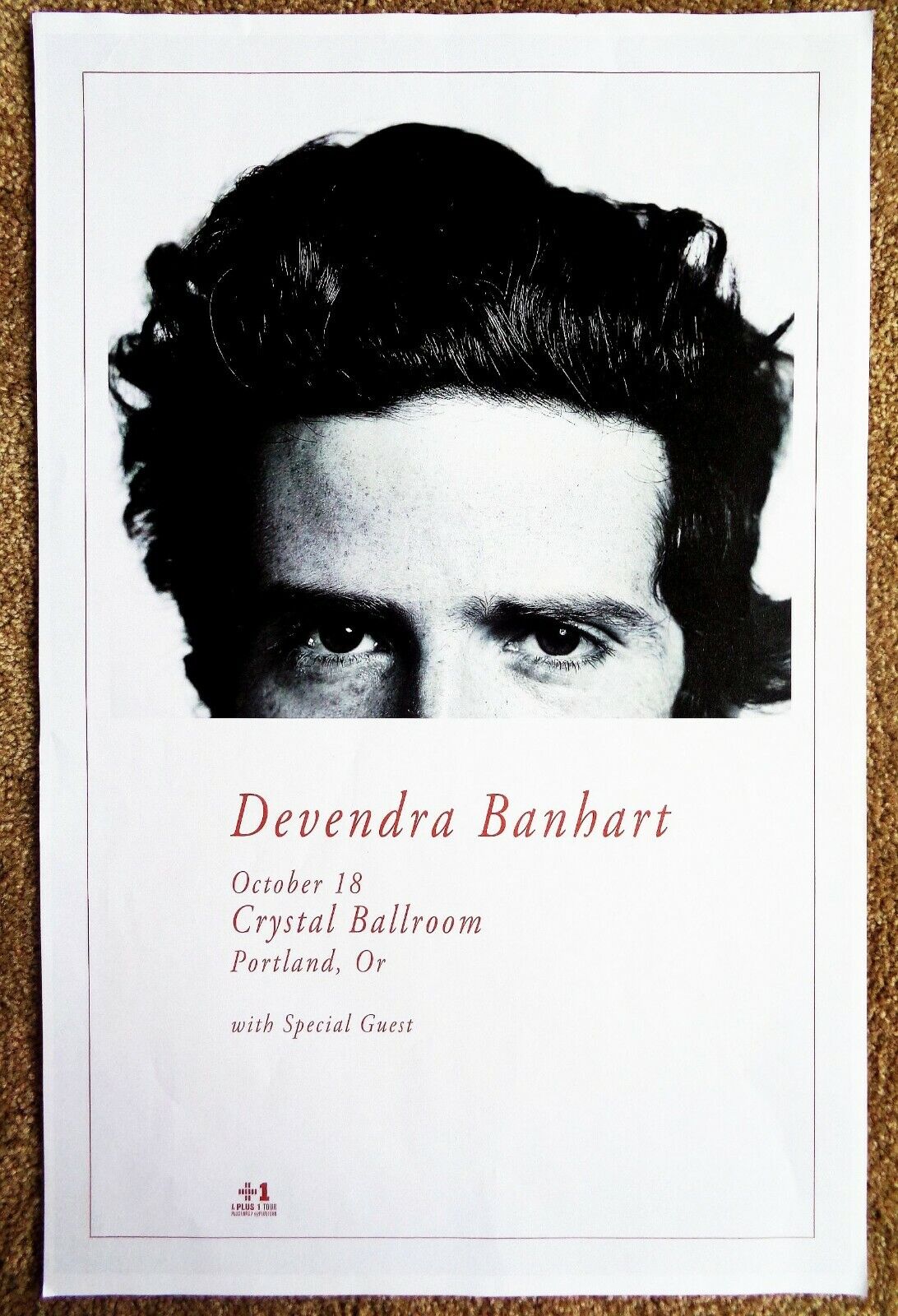 DEVENDRA BANHART 2019 Gig POSTER Portland Oregon Concert