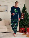 Family Letter Animal Christmas Parent-child Home Pajamas