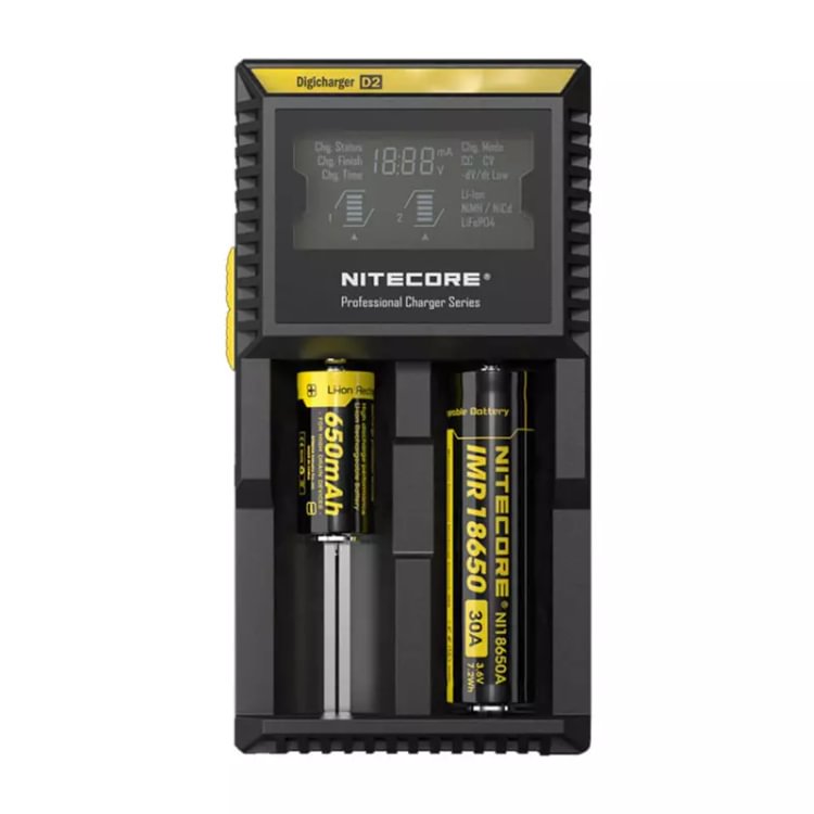 NITECORE D2 Professional Digital Battery Charger Dual-Bay with LCD Display