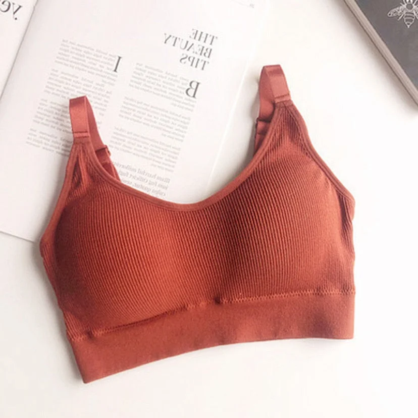 Women Tank Crop Top Seamless Underwear Crop Top Female U Back Short Tops Women Sexy Lingerie Sleeveless Padded Camisole