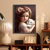 Diamond Painting-DIY Full Round Drill Big Eye Cute Girl