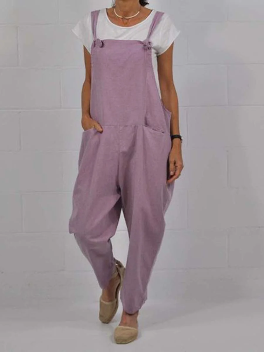 Women's Casual Solid Color Jumpsuit122609