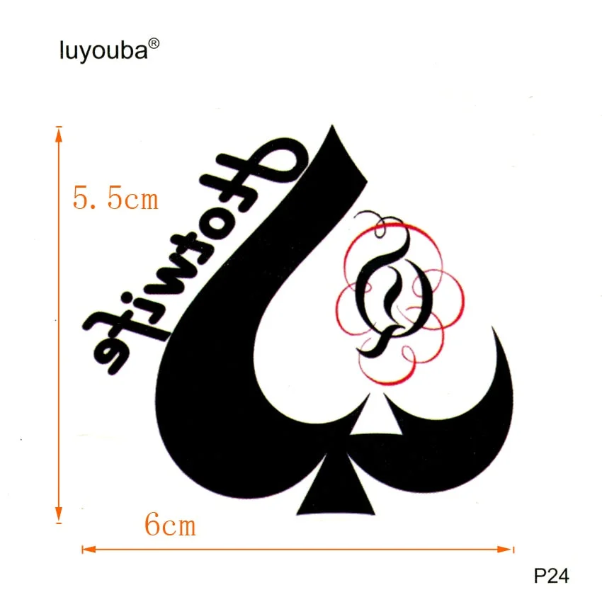 Spades Fake Tattoo Tatuajes Tatuagem Body Art Waterproof Temporary Tattoo Sticker Sexy Tatoo Temporary Stickers Tatoos