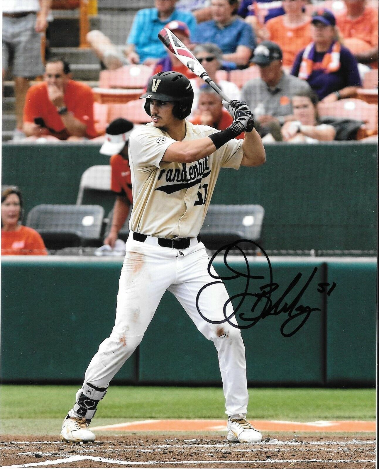 JJ BLEDAY HAND SIGNED VANDERBILT COMMODORES 8X10 Photo Poster painting W/COA