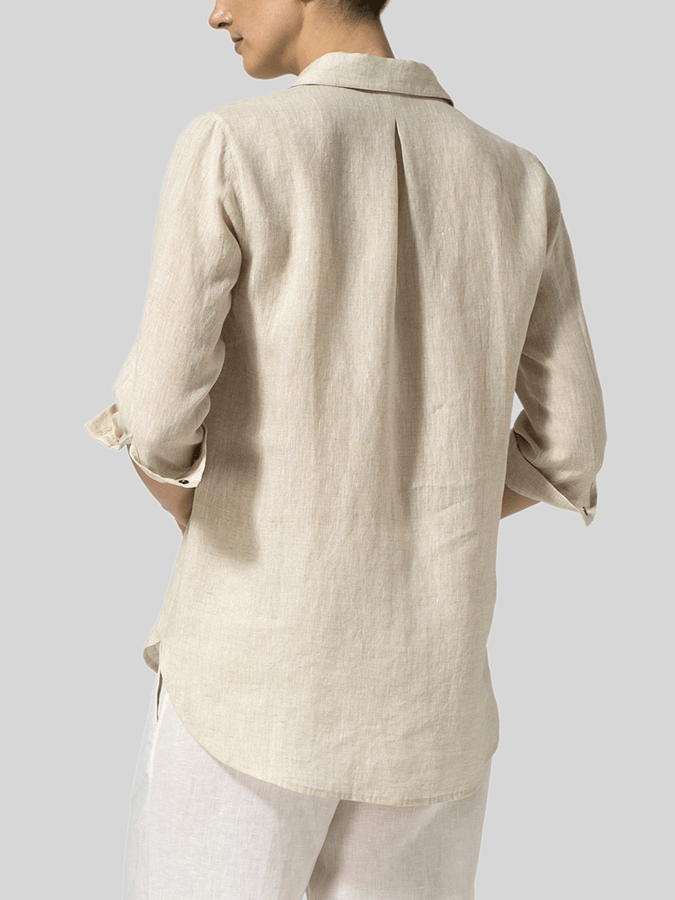 Women's Linen Classic Collar Shirt
