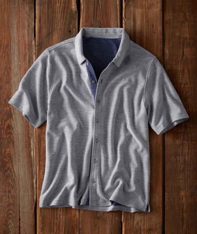 Cotton linen men's short sleeve casual shirt