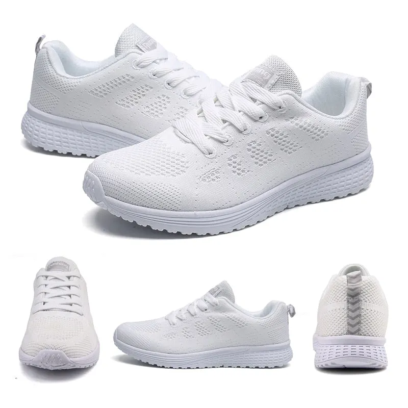 White Sport Shoes for Women New Women Breathable Sneakers Tennis Woman Shoes Outdoor Gym Large Size Sneaker Couple Running Shoes