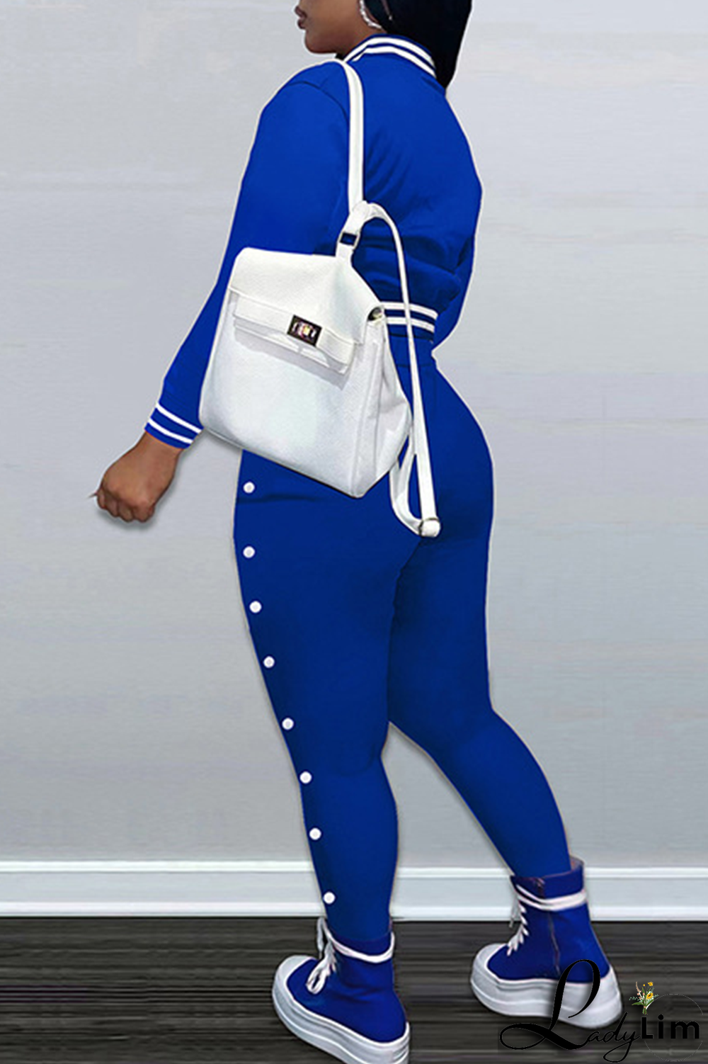 Red Casual Print Patchwork Mandarin Collar Nine Points Sleeve Two Pieces