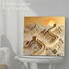 DIY Pearl Painting Great Wall for Home Wall Decor with Frame(30*30cm)