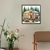 Camping en plein air-plein rond diamant peinture-30 * 30cm