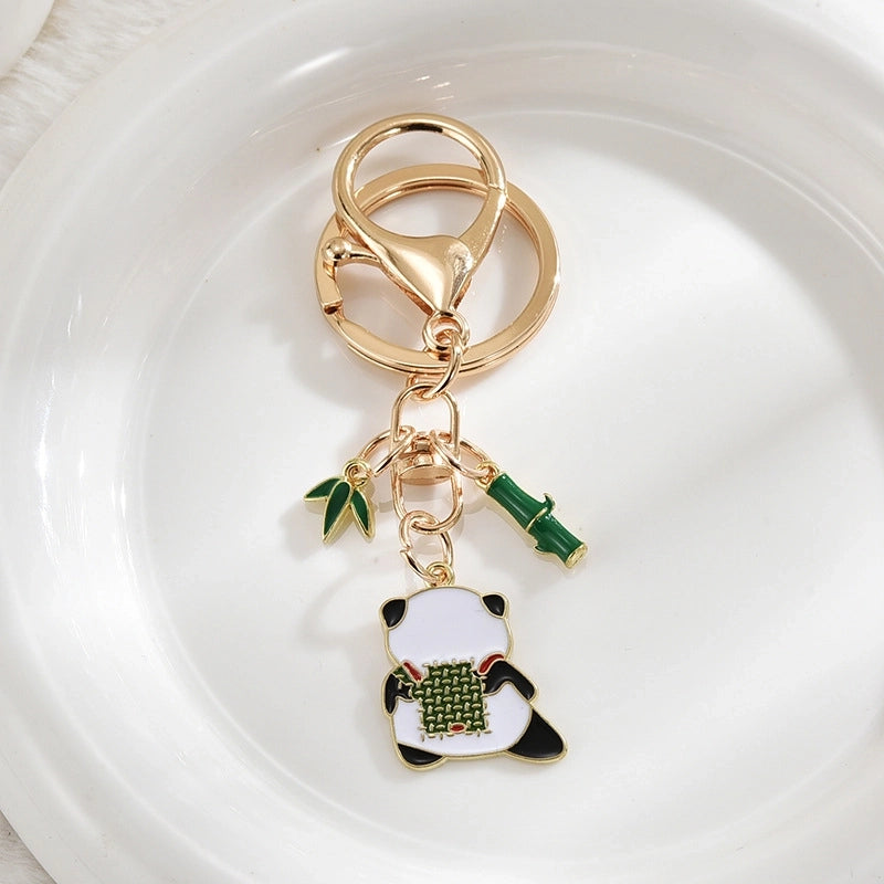 Cute Panda Metal Unisex Bag Pendant Keychain