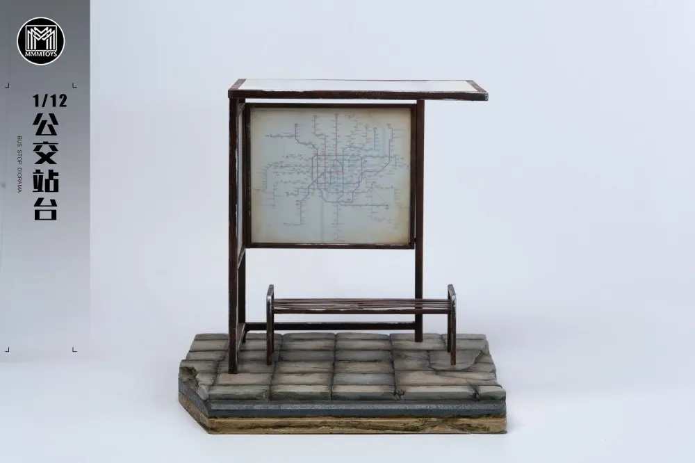 MMMTOYS-1/12 Bus Stop Diorama-M2624-