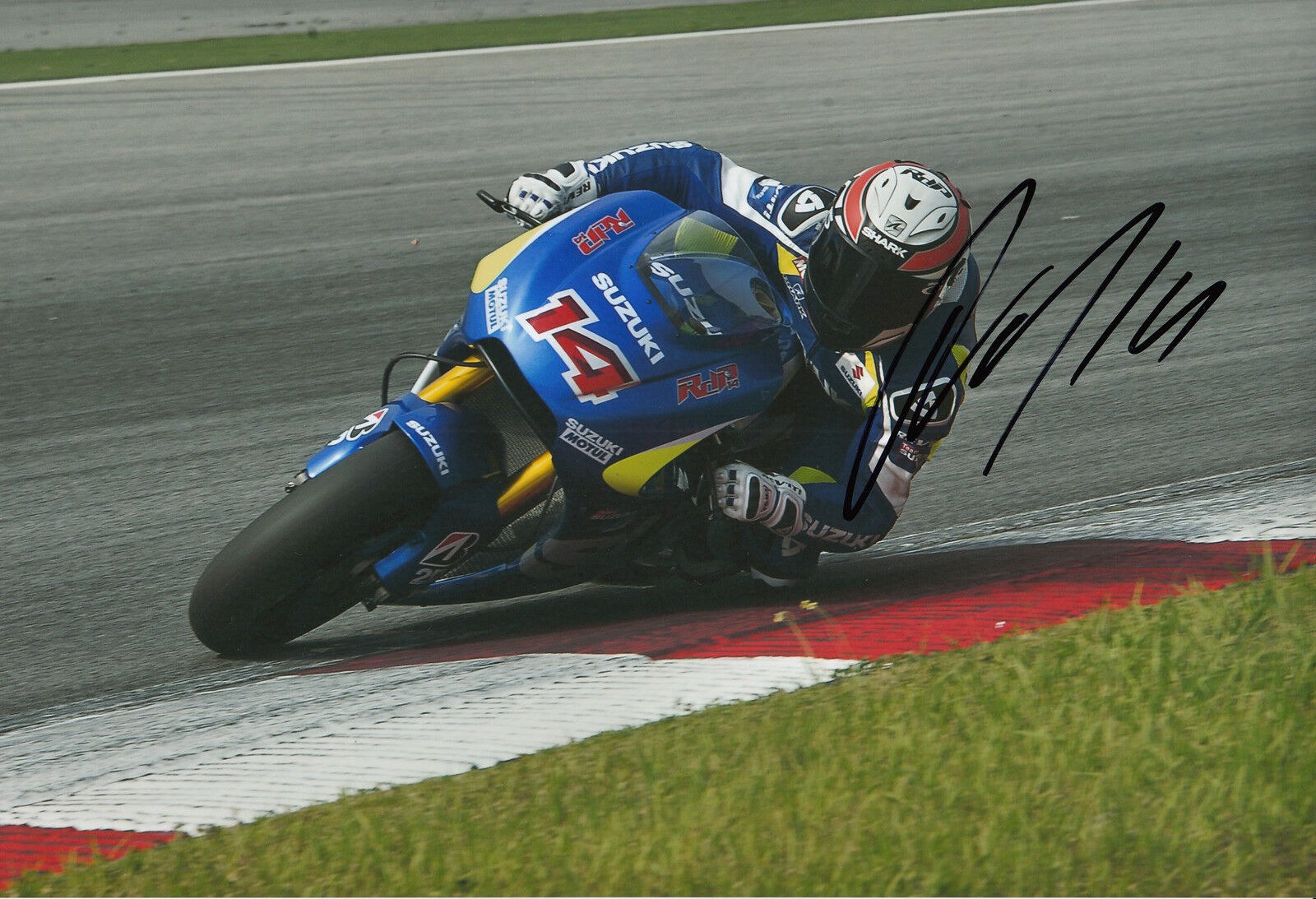 Randy de Puniet Hand Signed Suzuki MotoGP 2014 12x8 Photo Poster painting 4.