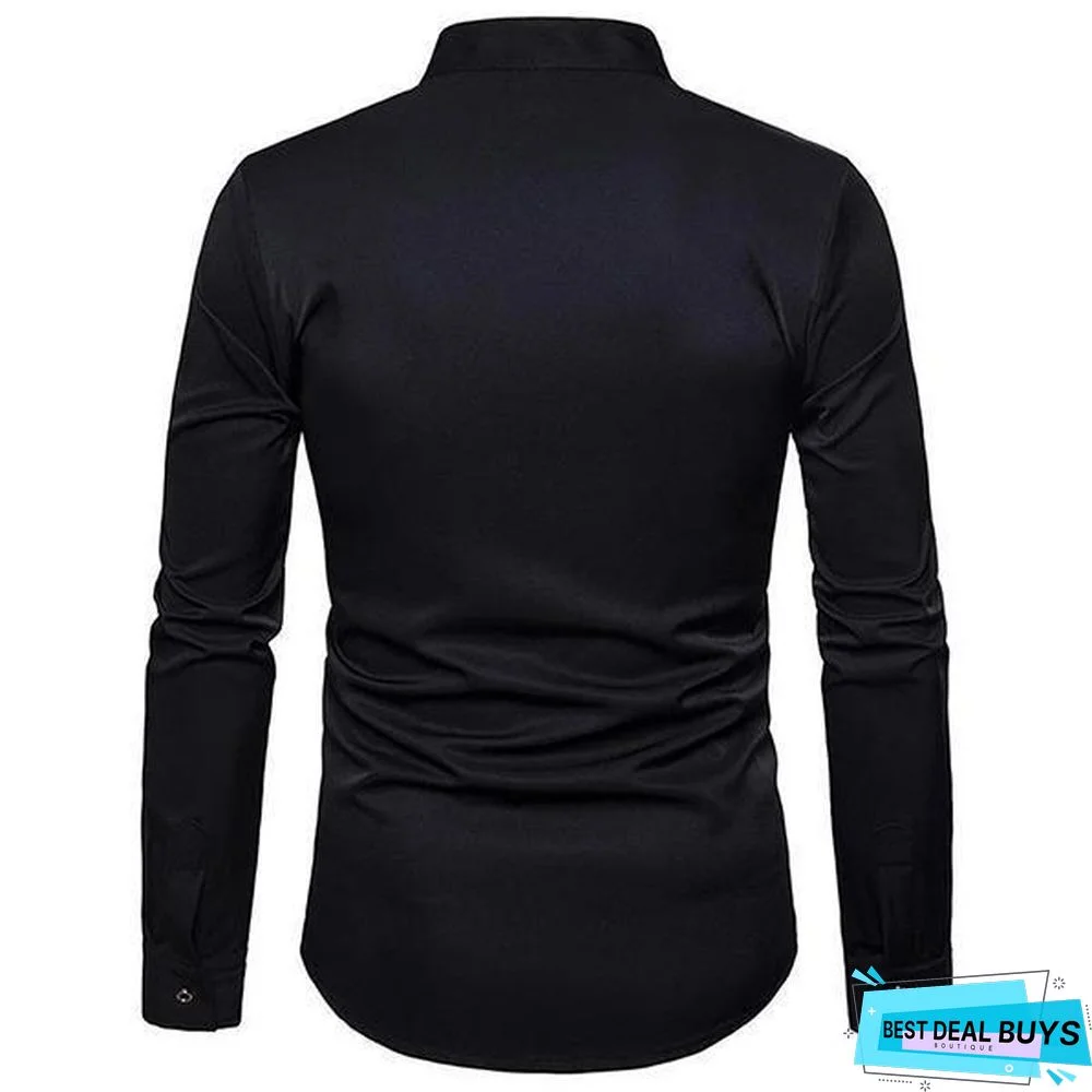 Men's Embroidered Long Sleeve Shirts