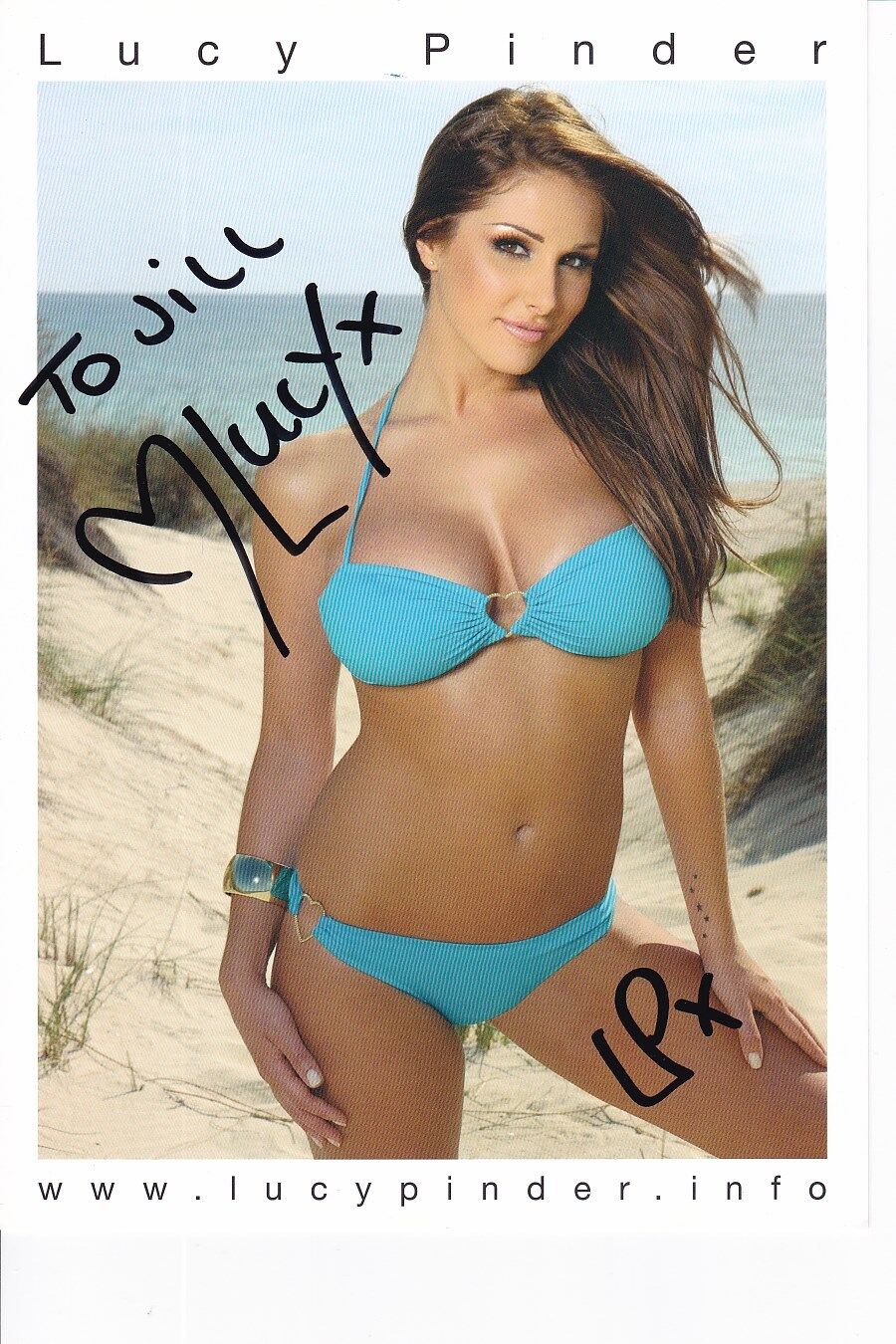 LUCY PINDER Autographed Signed BIKINI Photo Poster paintinggraph - To Jill