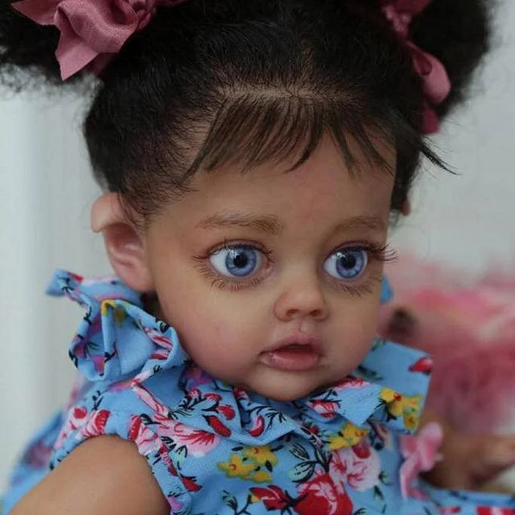 21''inch sweet Realistic African American Allison reborn baby doll Flo